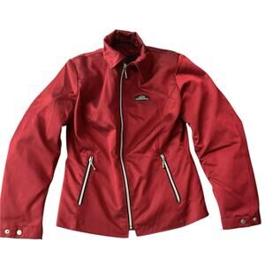 Alpinestars Stella Dark Red Padded Arms Jacket Size Large W/ Detachable Lining